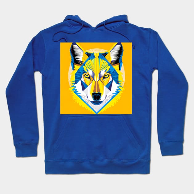 Pop Art Wolf Head Hoodie by Chance Two Designs